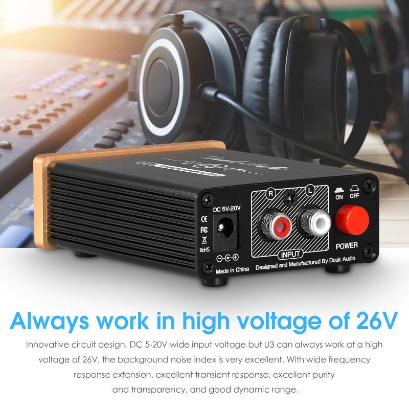 Amplificador de fone de ouvido Douk Audio U3 Mini Hi-Fi Classe A 6